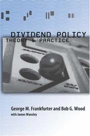 Cover of: Dividend Policy | George Frankfurter