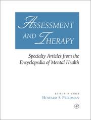 Cover of: Assessment and Therapy by Howard S. Friedman