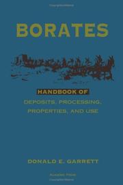 Cover of: Borates Handbook of Deposits, Processing, Properties, & Use by Donald E. Garrett, Donald E. Garrett