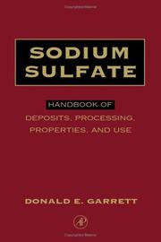Cover of: Sodium Sulfate  by Donald E. Garrett