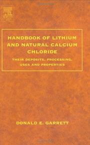 Cover of: Handbook of lithium and natural calcium chloride by Donald E. Garrett