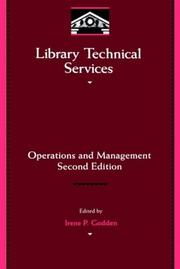 Cover of: Library technical services: operations and management