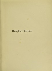 Cover of: Haileybury register, 1862-1910 by Haileybury College