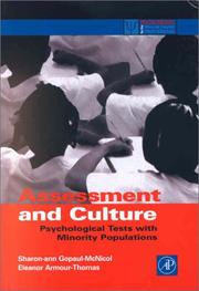 Cover of: Assessment and Culture by Sharon-ann Gopaul McNicol, Eleanor Armour-Thomas