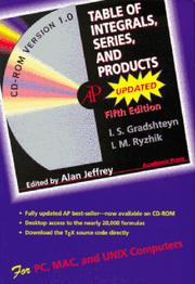 Cover of: Table of Integrals, Series, and Products, Fifth Edition
