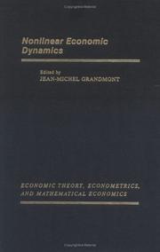 Cover of: Nonlinear economic dynamics