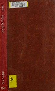 Cover of: Der religiöse Gehalt der Mythen by Konrad T. Preuss
