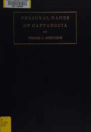 Cover of: Personal names from cuneiform inscriptions of Cappadocia