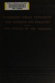 Cover of: The Epistle to the Hebrews