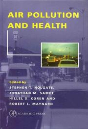 Cover of: Air pollution and health