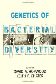 Cover of: Genetics of bacterial diversity