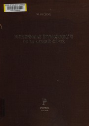 Cover of: Dictionnaire étymologique de la langue copte by Werner Vycichl