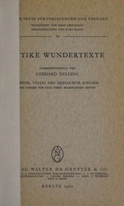 Cover of: Antike Wundertexte