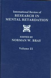 Cover of: Intl Review of Research in Mental Retardation, Volume 21