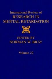 Cover of: International Review of Research in Mental Retardation, Volume 22