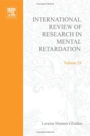 Cover of: International Review of Research in Mental Retardation, Volume 24 (International Review of Research in Mental Retardation)