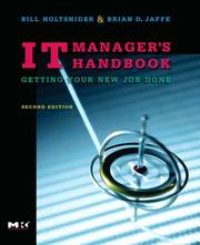 IT manager's handbook by Bill Holtsnider, Brian D. Jaffe