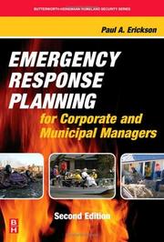 Cover of: Emergency response planning and management