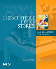 Cover of: User-Centered Design Stories by Carol Righi, Janice James
