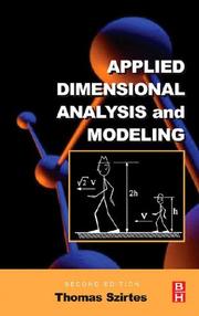 Cover of: Applied Dimensional Analysis and Modeling, Second Edition