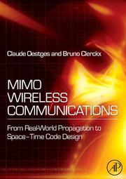 Cover of: MIMO Wireless Communications: From Real-World Propagation to Space-Time Code Design