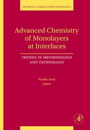 Cover of: Advanced Chemistry of Monolayers at Interfaces, Volume 14 by Toyoko Imae