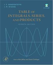 Cover of: Table of Integrals, Series, and Products, Seventh Edition by 