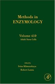 Cover of: Methods in Enzymology, Volume 419: Adult Stem Cells