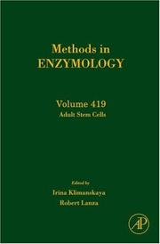 Cover of: Methods in Enzymology, Volume 419 by 