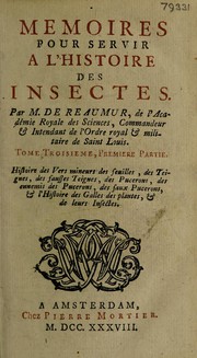 Cover of: Mémoires pour servir à l'histoire des insectes by René-Antoine Ferchault de Réaumur