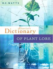 Cover of: Dictionary of Plant Lore by D.C. Watts