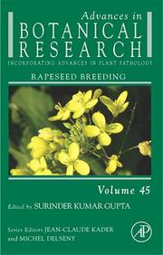 Cover of: Advances in Botanical Research v45, Volume 45: Rapeseed Breeding (Advances in Botanical Research) (Advances in Botanical Research)