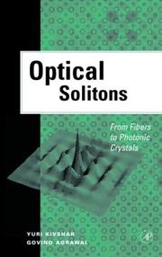 Cover of: Optical Solitons by Yuri S. Kivshar, Govind Agrawal