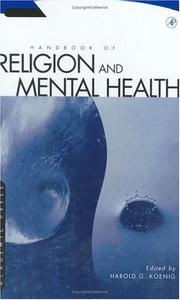 Cover of: Handbook of religion and mental health by edited by Harold G. Koenig.