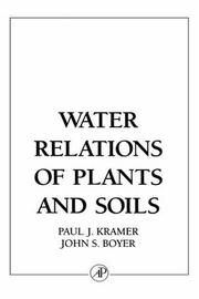 Cover of: Water relations of plants and soils