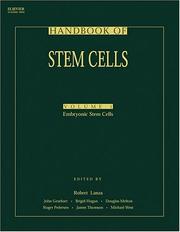 Cover of: Handbook of Stem Cells, Two-Volume Set with CD-ROM, Volume 1-2: Volume 1-Embryonic Stem Cells; Volume 2-Adult & Fetal Stem Cells