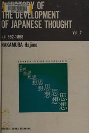 Cover of: A history of the development of Japanese thought from A.D. 592 to 1868.