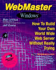 Cover of: Webmaster Windows by Bob Levitus, Jeff Evans