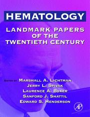 Cover of: Hematology: Landmark Papers of the Twentieth Century