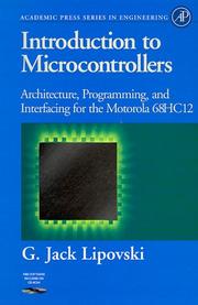 Cover of: Introduction to Microcontrollers by G. Jack Lipovski, G. Jack Lipovski