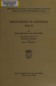 Cover of: ...Discoveries in Anatolia: 1930-31