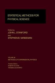 Cover of: Statistical methods for physical science