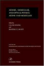 Cover of: Atomic, Molecular, and Optical Physics: Atoms and Molecules, Volume 29B: Volume 29B | 