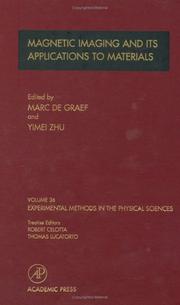 Cover of: Experimental Methods in the Physical Sciences, Volume 36 by Marc De Graef