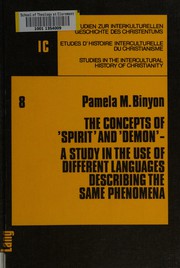 Cover of: The concepts of "spirit" and "demon" by P. M. Binyon