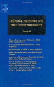 Cover of: Annual Reports on NMR Spectroscopy, Volume 53 (Annual Reports on Nmr Spectroscopy)