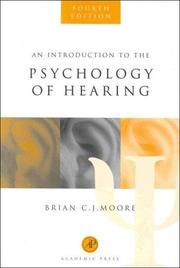 Cover of: An introduction to the psychology of hearing