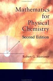 Cover of: Mathematics for physical chemistry by Robert G. Mortimer
