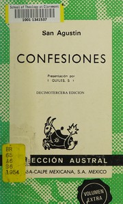 Confesiones de san Agustín by Augustine of Hippo