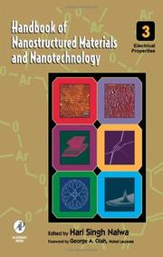 Cover of: Handbook of nanostructured materials and nanotechnology